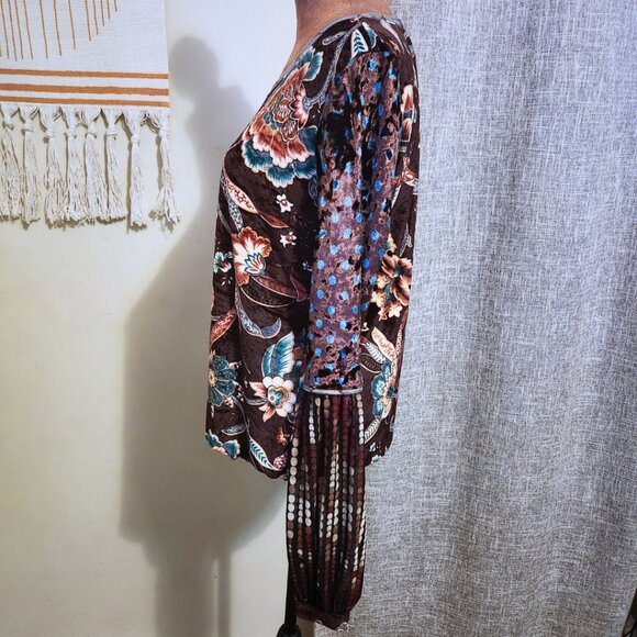 Anac Designed By Kimi Multi-Colored Top | Boho & Artcore Maximalist | Size L - Picture 2 of 9